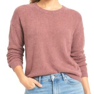 Cupcakes and Cashmere Womens Brown Chenille Knit Crewneck Sweater Size Medium